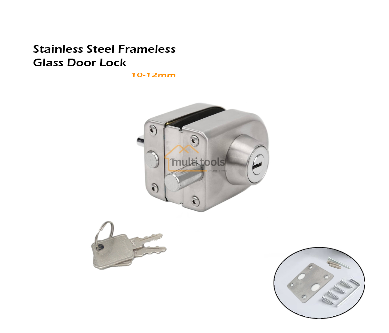 Stainless Steel Frameless 10Mm-12Mm Glass Door Lock
